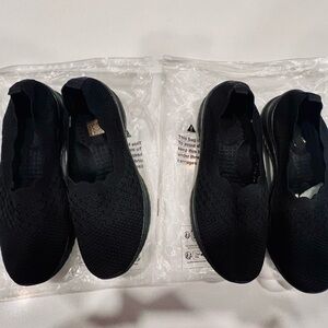 2pair black Slip-On Sneakers
